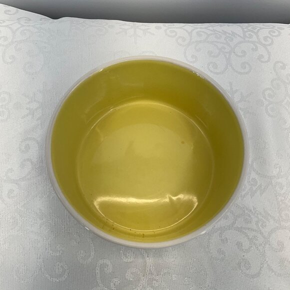 Rae Dunn Chow Down Pet Bowl Yellow Interior - Picture 2 of 4